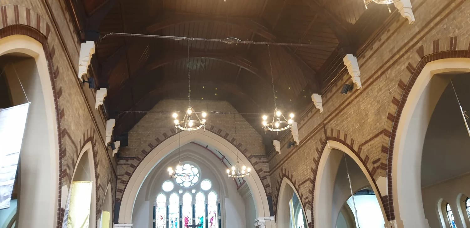 Commercial light fitting installed by Colclough Electrical