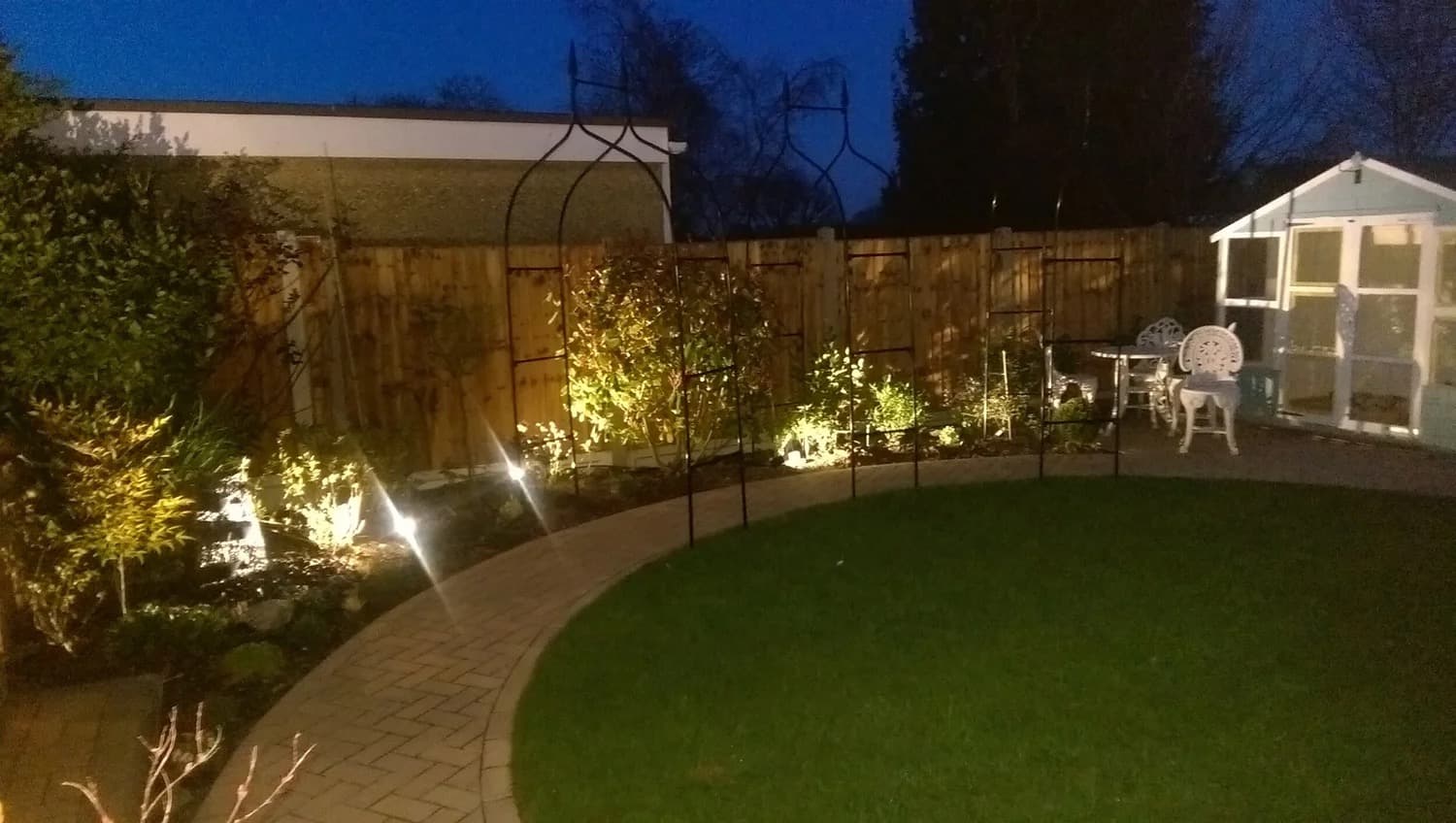 Garden lighting in Benfleet