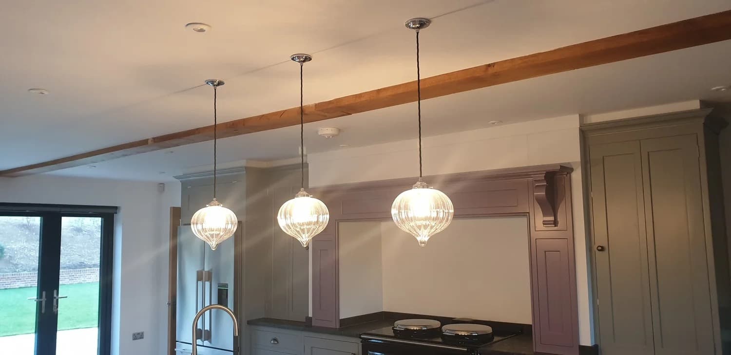 Kitchen island feature lighting in Shenfield